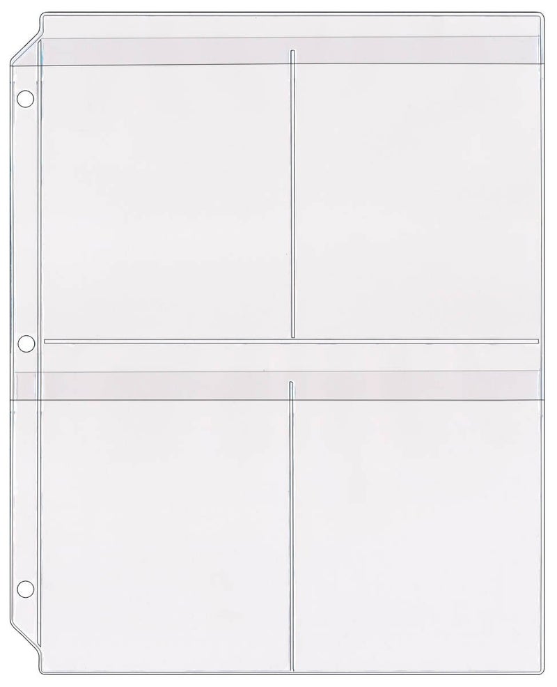 STORE SMART StoreSMARTÂ® - Plastic 4-Pocket Binder Page with Flaps - 10-Pack - SPT600-4F-10 - Image 1